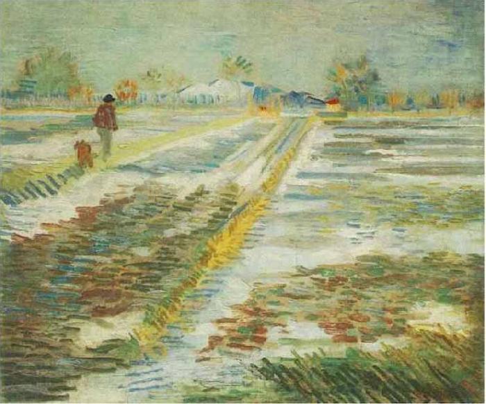Vincent Van Gogh Landscape with Snow